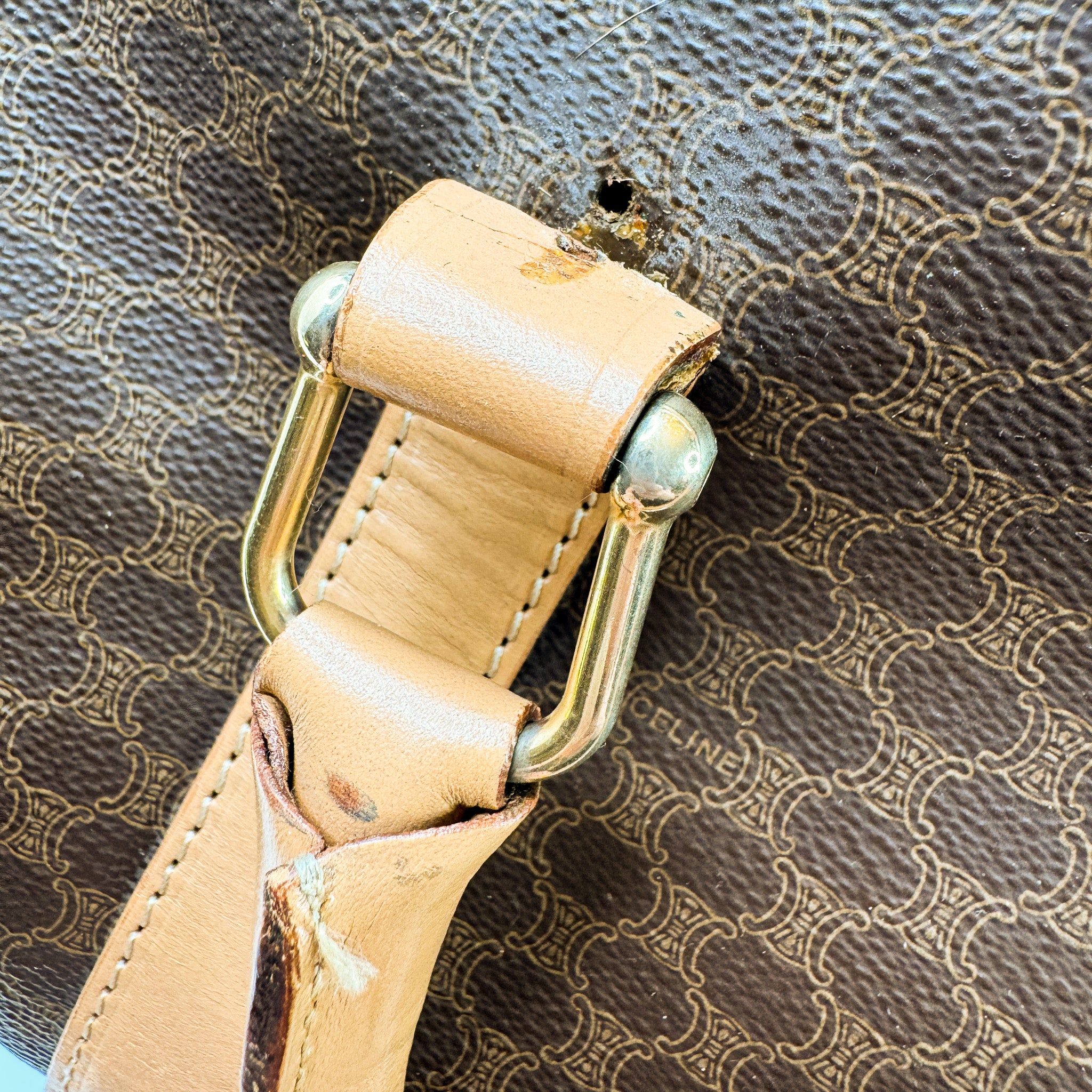 Pre-Owned Authentic Vintage Celine Keepall 45 Boston Bag Macadam Monogram Travel Duffel Bag