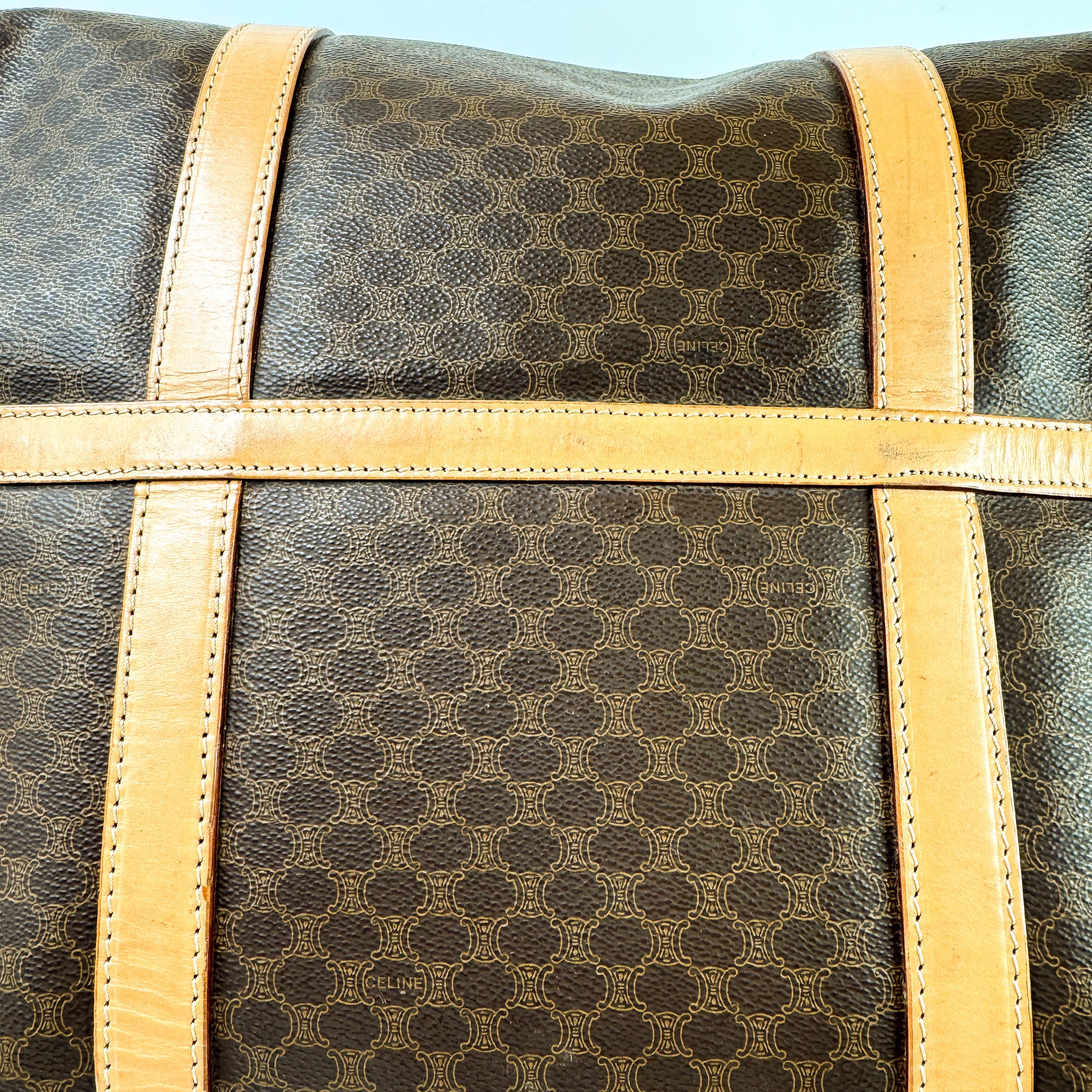 Pre-Owned Authentic Vintage Celine Keepall 45 Boston Bag Macadam Monogram Travel Duffel Bag