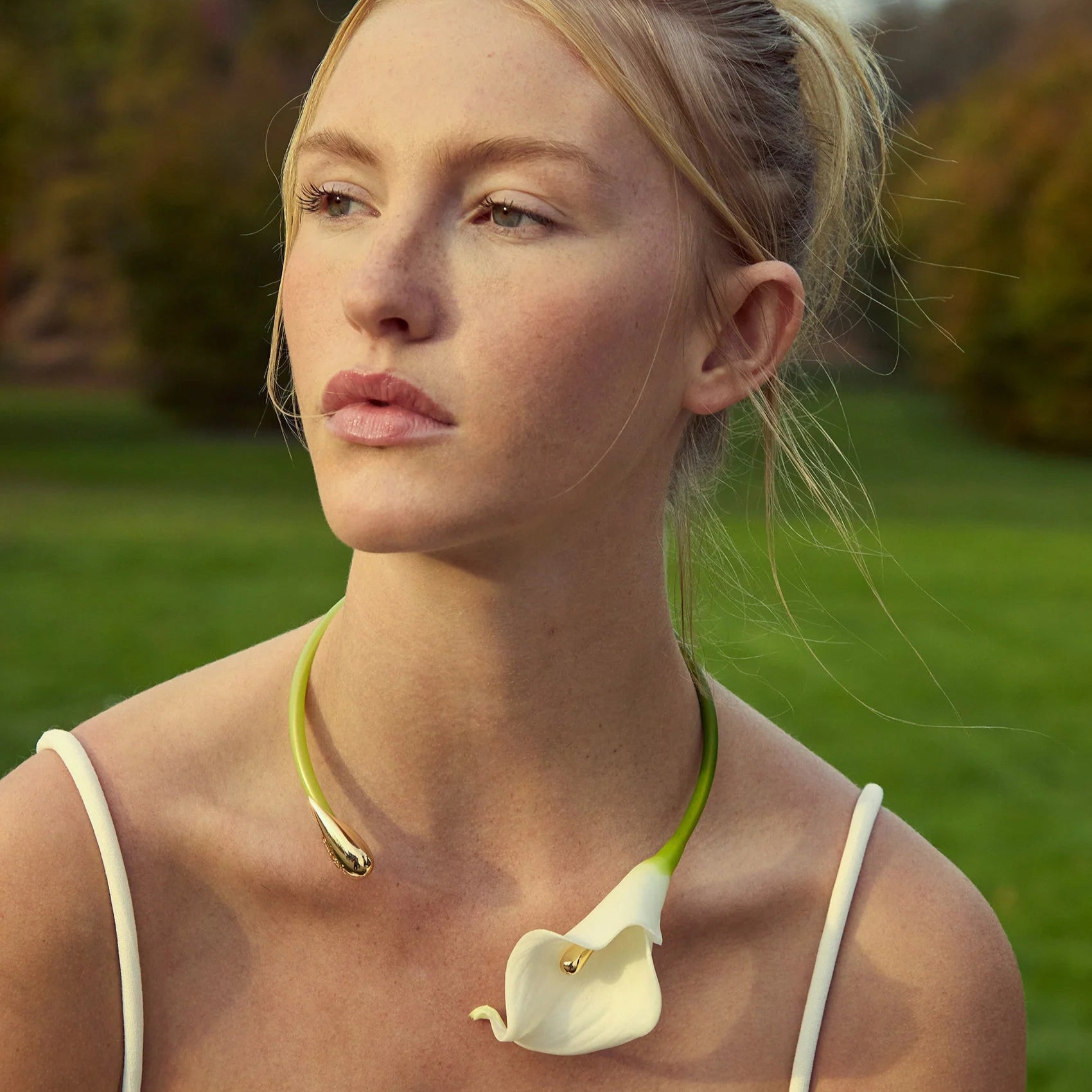 Pre-Owned Authentic BNWT Cult Gaia Calla Vine Choker Necklace